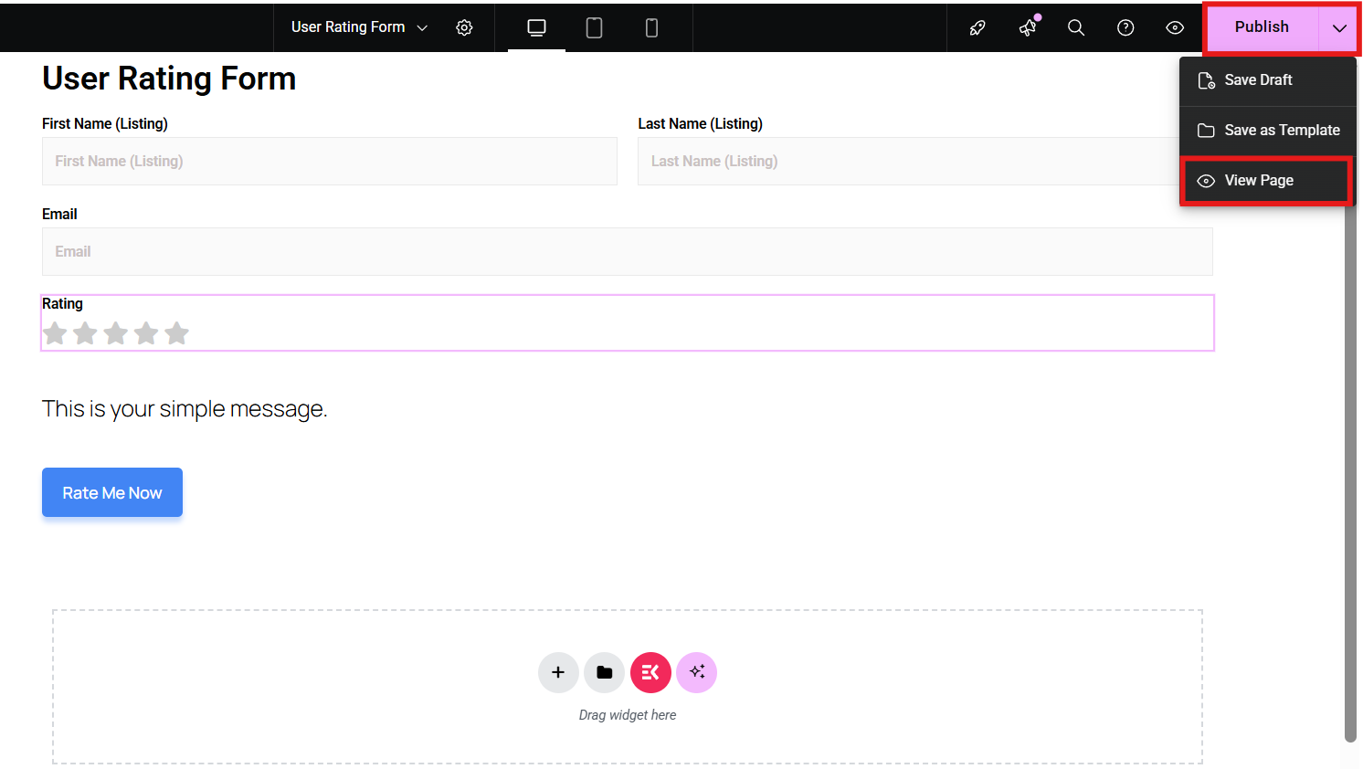 Preview and publish the form