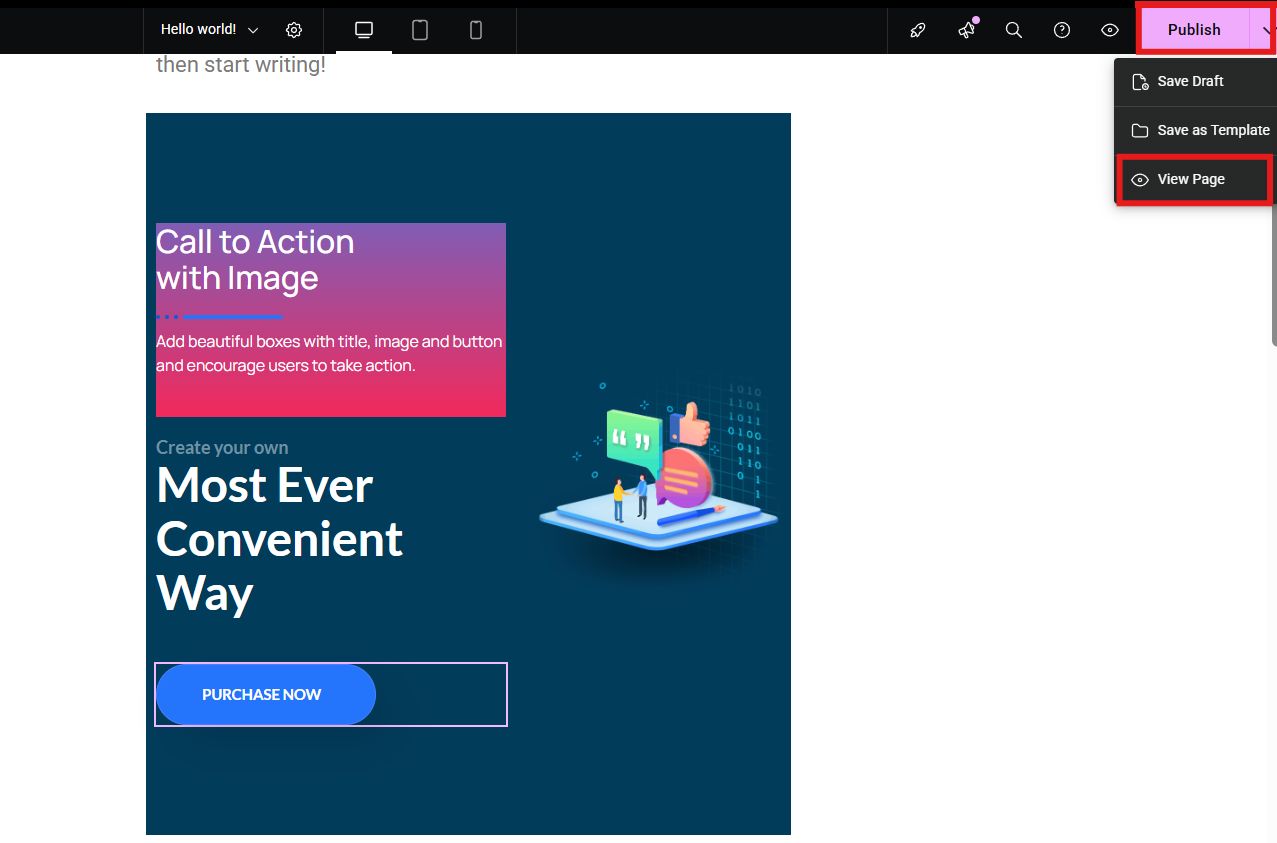 Preview and publish