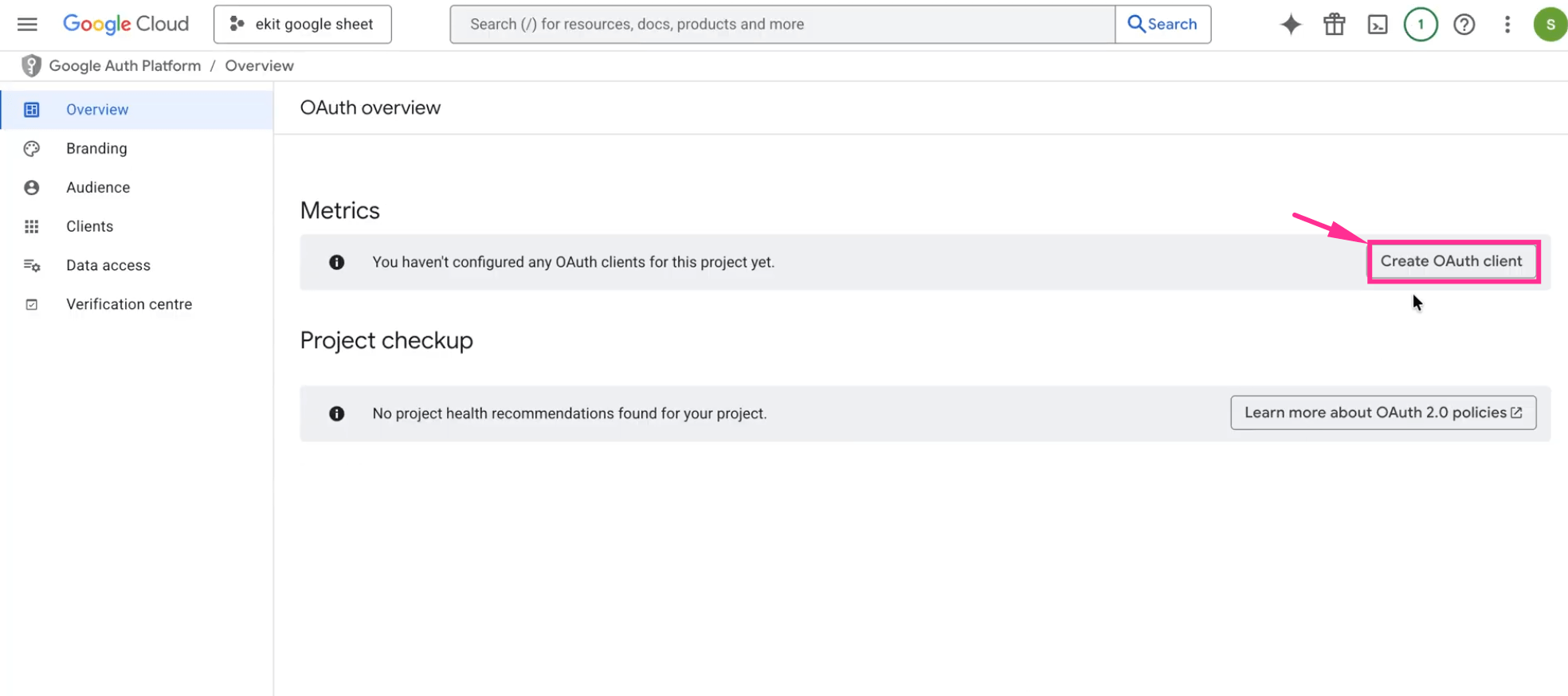 Find API key for Google Sheet integration with ElementsKit