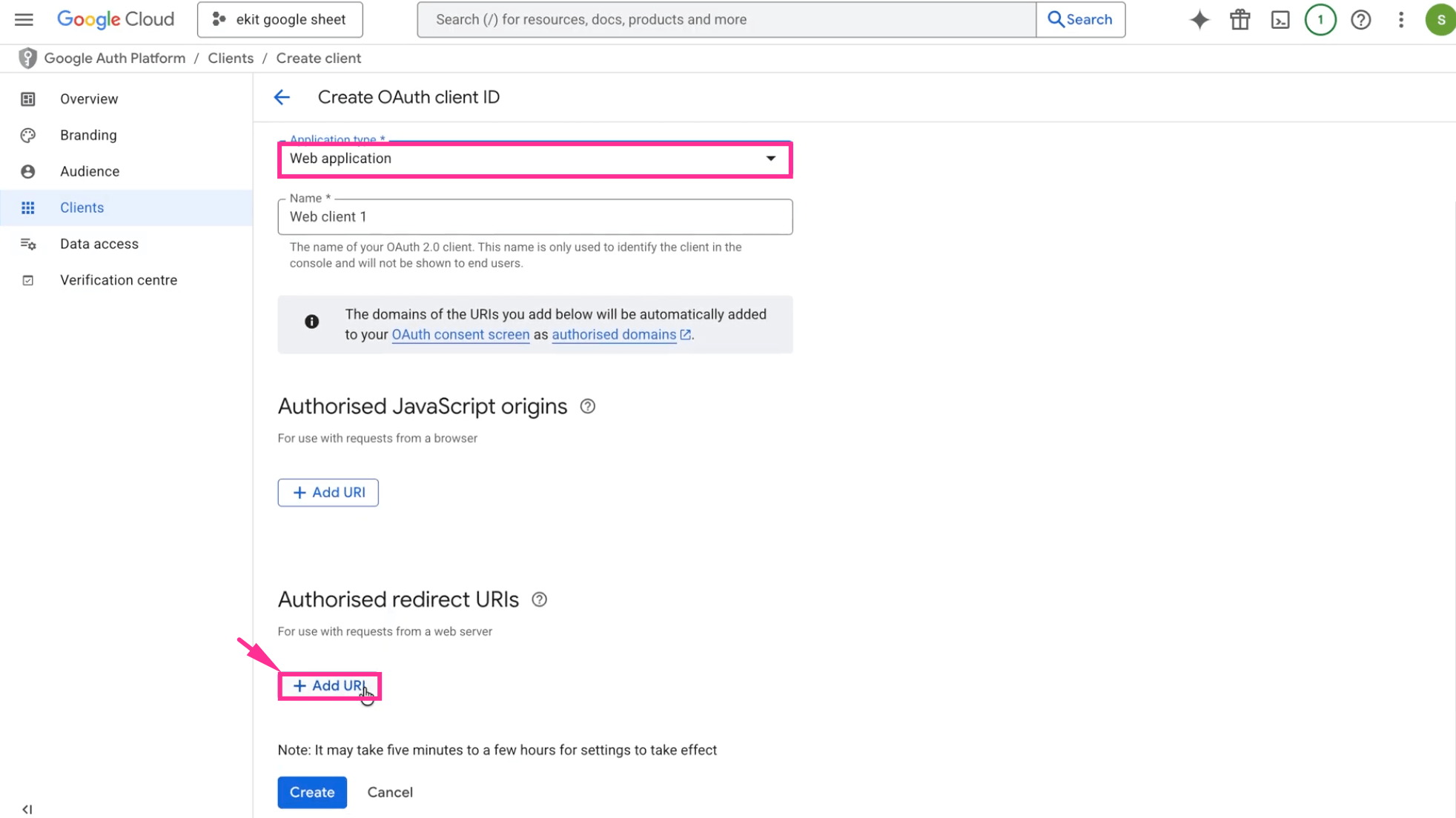Find API key for Google Sheet integration with ElementsKit