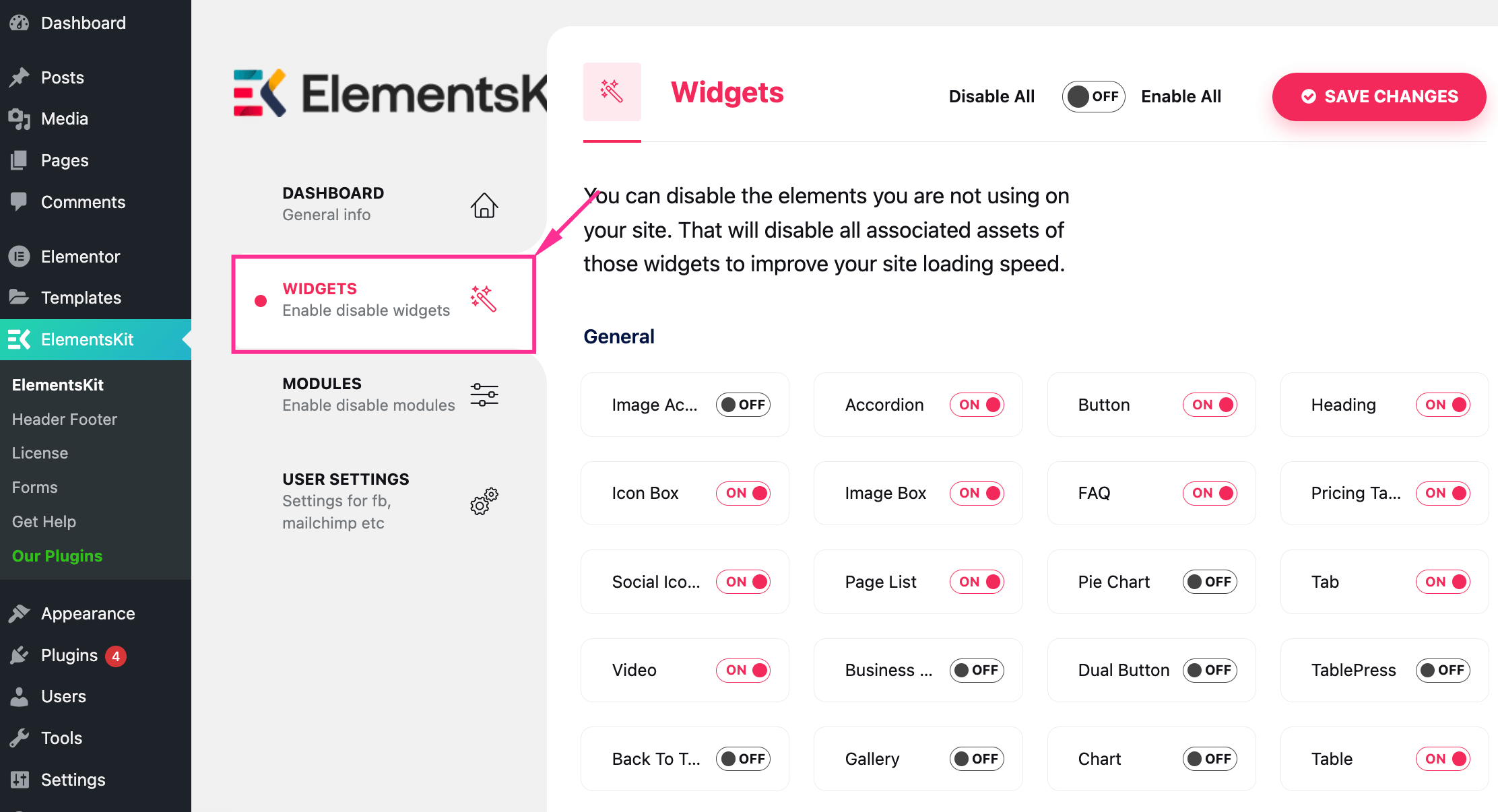 Integrate Lottie animation with the ElementsKit widget