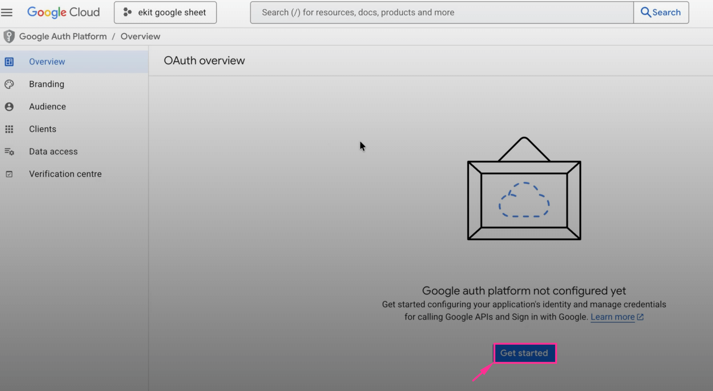 Configure Google Developer app for Google Sheet integration with ElementsKit