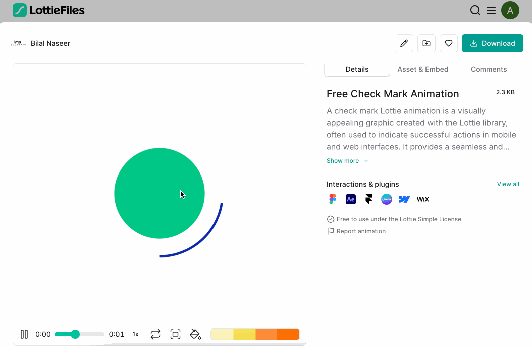 Customize Lottie content with ElementsKit