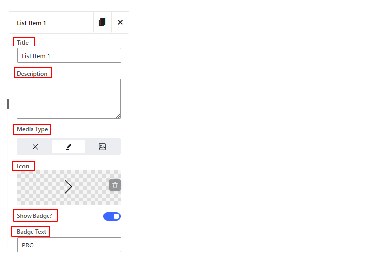Edit Gutenberg list items