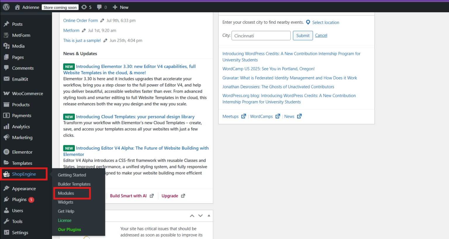 Enable Quick View Module