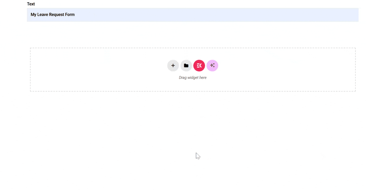 Set the container layout for form fields