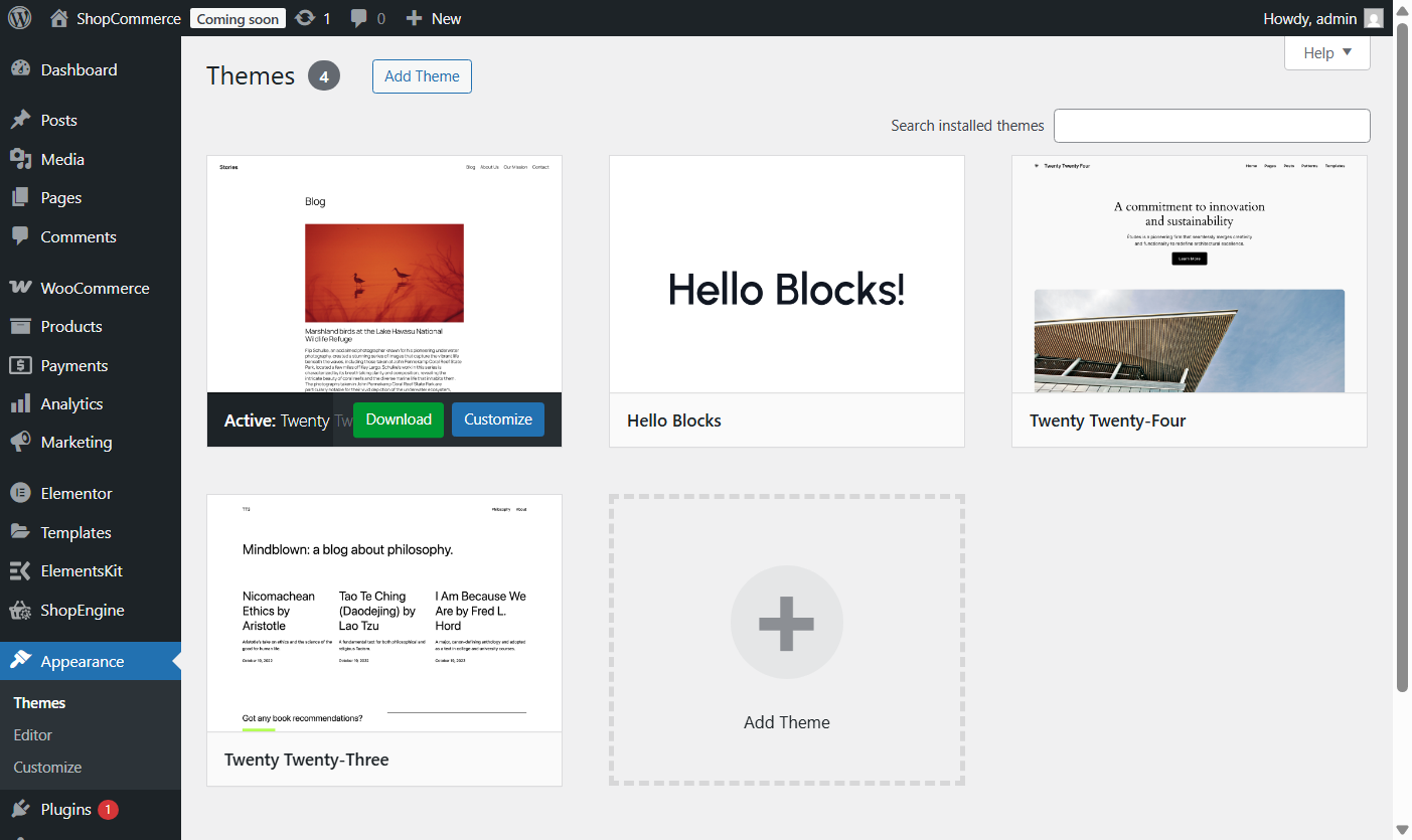 WordPress themes for WooCommerce
