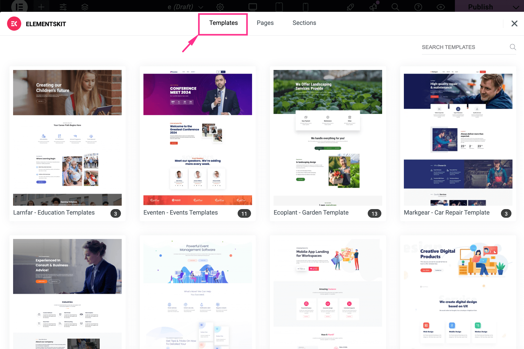 Speeding Up WP Site Builds with ElementsKit Pre-Made Templates
