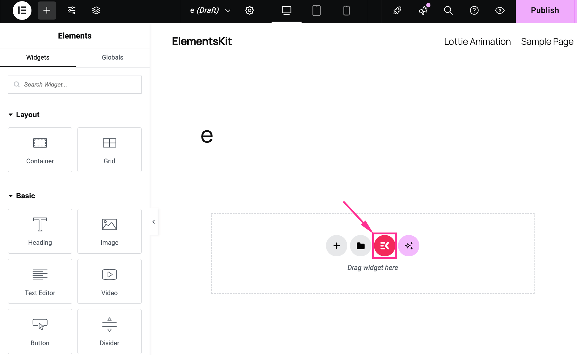 Import ElementsKit's prebuilt templates to speed up website creation