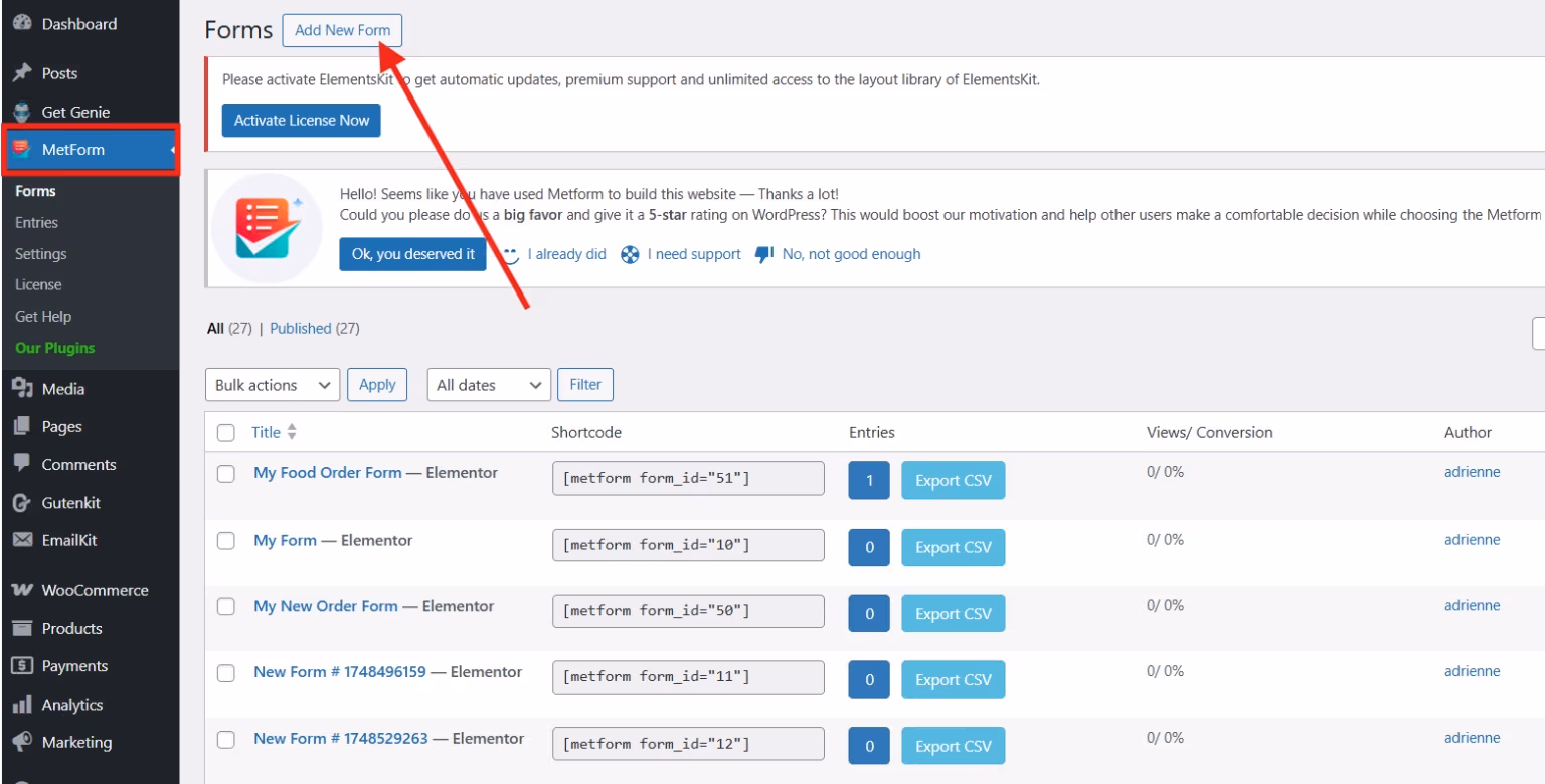 Add new for for quote request form