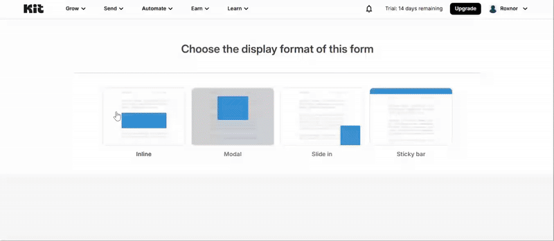 Choose a template and create a ConvertKit