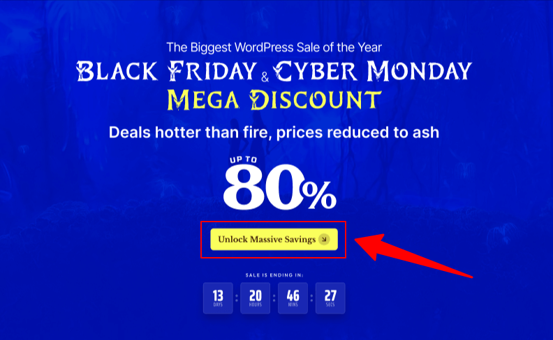 CTA Design For BFCM Landing Page