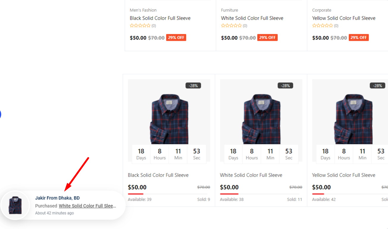 Set Sales Notifications with ShopEngine