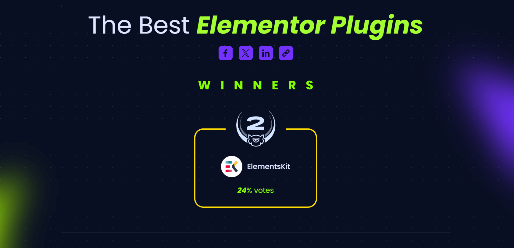 ElementsKit Template Monster Award 2025