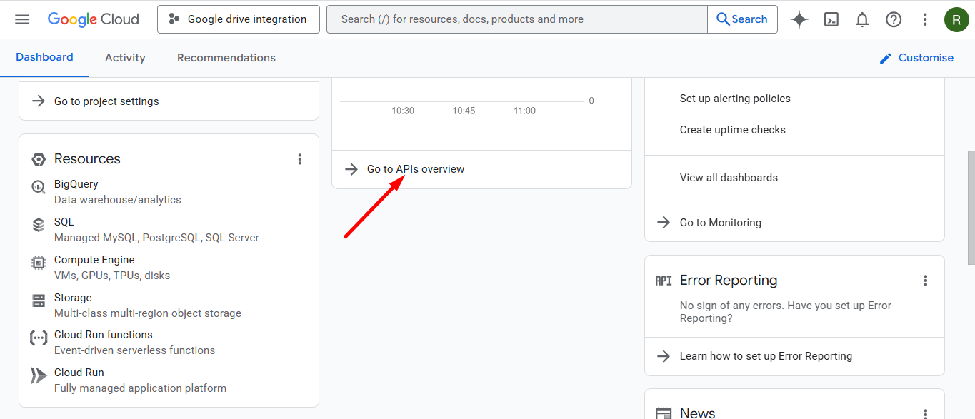 Przejdź do przeglądu interfejsów API