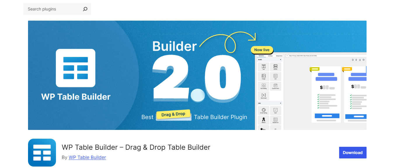 Generatore di tabelle WP