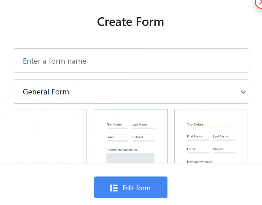 Create a WordPress Form