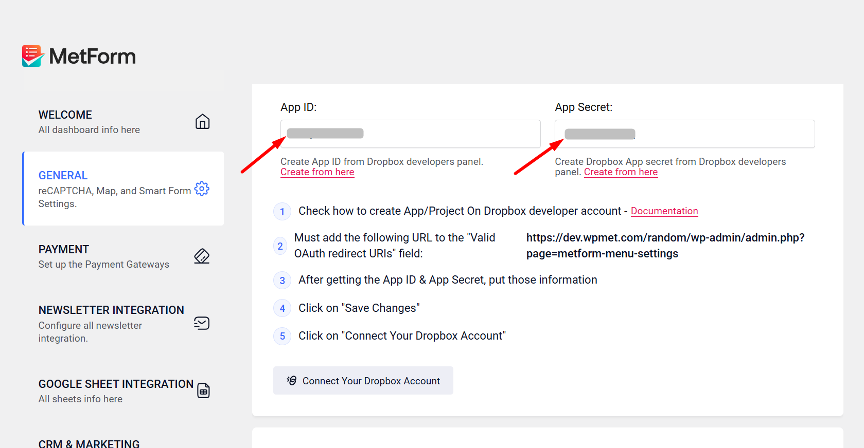 Paste the keys, scroll down and save the changes