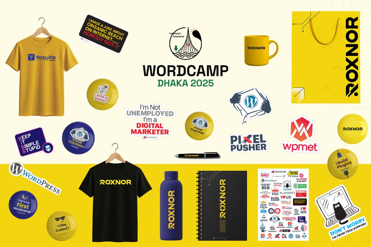 Roxnor WordCamp Swags