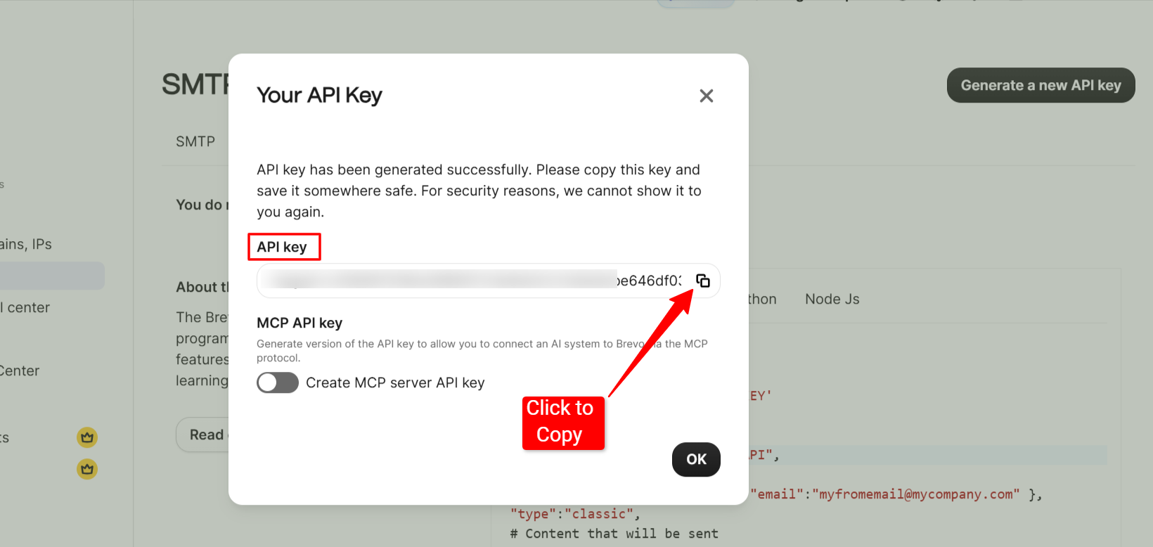 Generate Brevo (Sendinblue) API Key