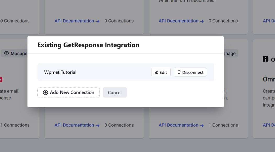 GetResponse & PopupKit Integration- Add Account