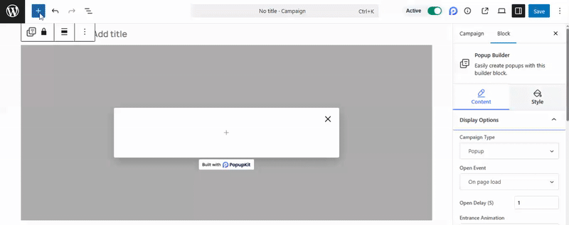 PopupKit offers all the necessary blocks to build a slide-in popup from scratch
