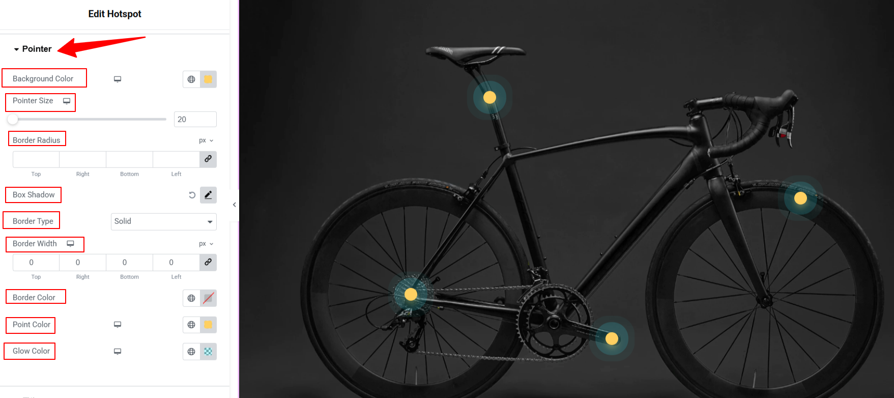 Customize Elementor Image Hotspot