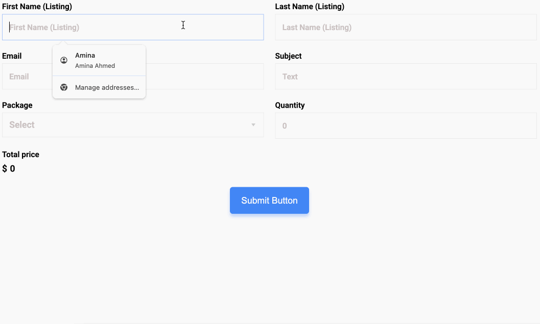 Test the WordPress calculator form with MetForm