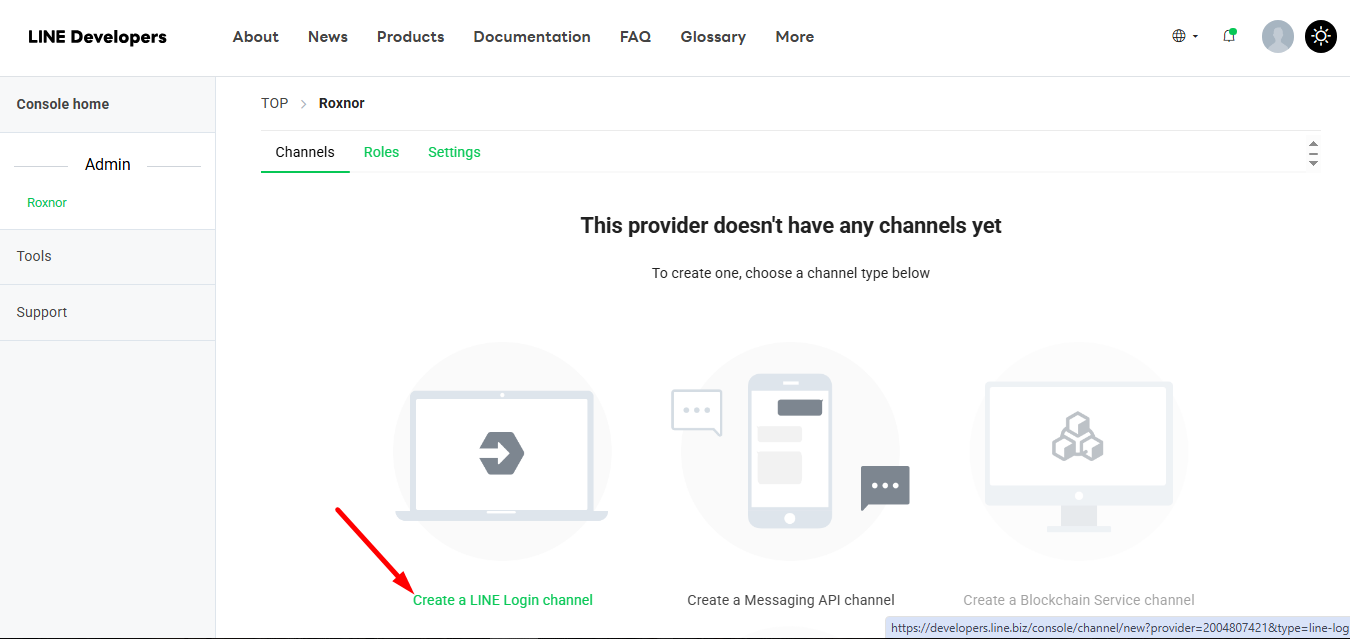 Erstellen Sie einen LINE-App-Anmeldekanal