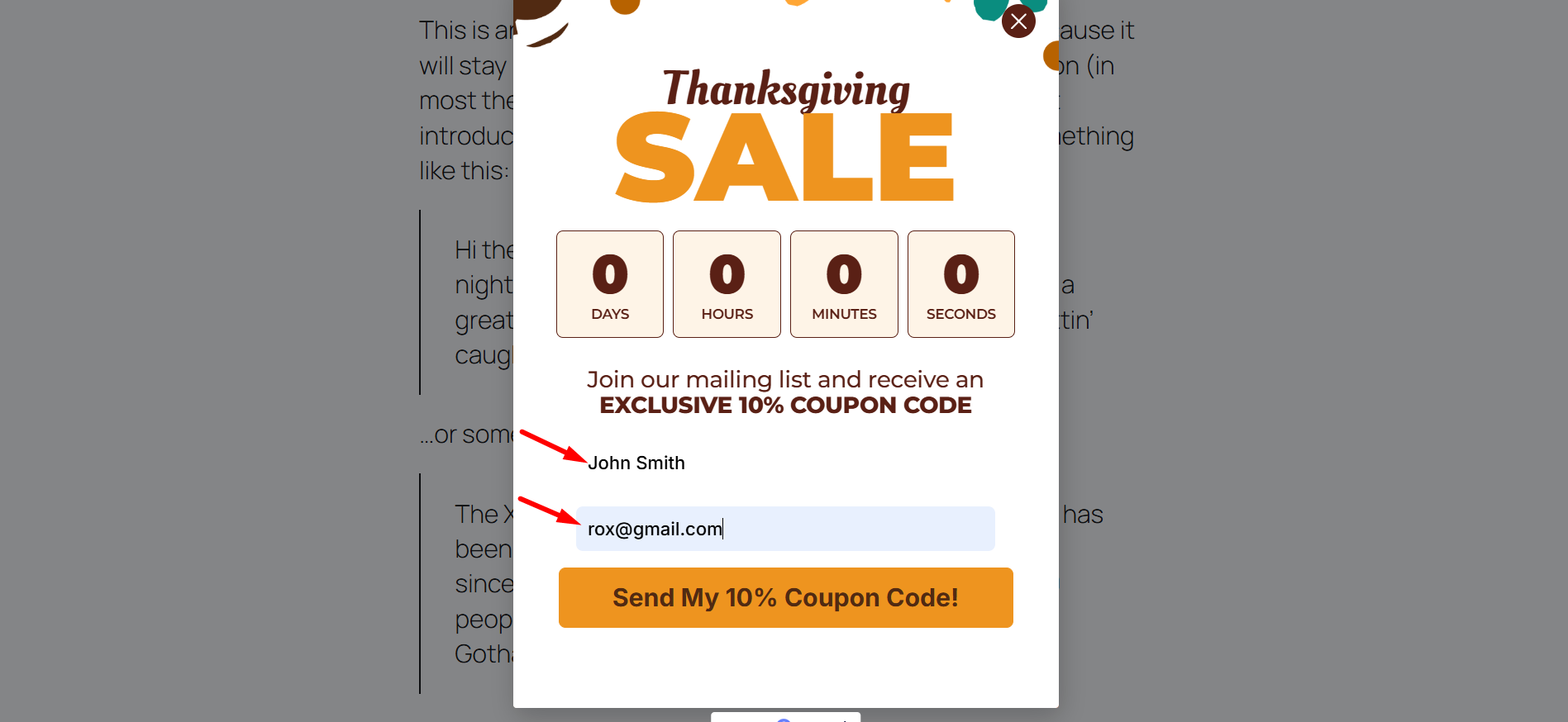 Fill the Form and Click on Submit Button